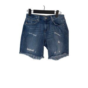 Joes Size 25 Distressed Denim Shorts Frayed Hem Cotton/Spandex Medium Wash Blue
